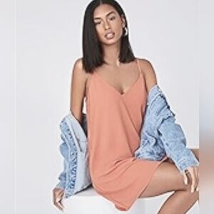 Forever 21 | Apricot slip / cami dress with sexy back